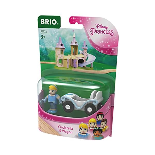 BRIO Disney Princess 33322 - Aschenputtel mit Waggon - Ergänzung Holzeisenbahn - Empfohlen ab 3 Jahren – Bild 8