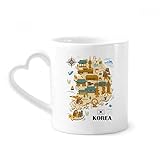 Classification: Tasse DIYthinker Sites Populaires en Corée du Sud Tasse à café Poterie Tasse en céramique avec Un Cadeau poignée de Coeur 12oz Multicolor