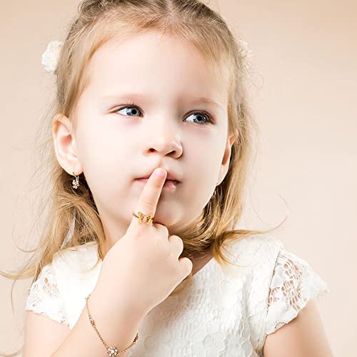 Osdue 36 Pcs Little Girl Jewel Rings In Box, Adjustable, No Duplication Kids Jewelry Rings Set With Heart Shape Display Case, Girl Pretend Play And Dress Up Rings For 3-12 Year Old Girl Birthday Gifts #TOP3