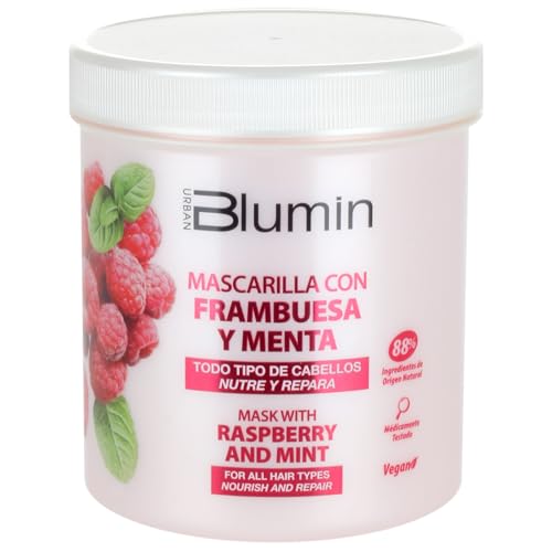 Blumin Mascarilla de Pelo/Mascarilla para el Cabello de con Ácidos Grasos Esenciales, Frambuesa y Menta, 700 mililitros
