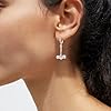 Norse Viking Thors Hammer Hoop Dangle Earrings 925 Sterling Silver Mjolnir Viking Runes Huggie Drop Earrings Gothic Jewelry Gift #3