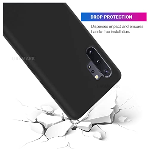 Image of LIRAMARK Liquid Silicone Soft Back Cover Case for Samsung Galaxy Note 10 Plus /Note 10+ (Black)