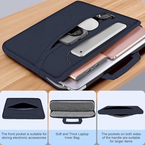 Image of Universal Laptop Shoulder Bag 13-17.3 Inch Shockproof Computer Bag with Multi-Pockets & Adjustable Strap