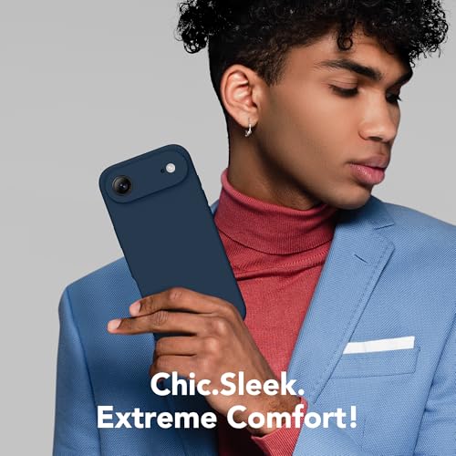 Image of Magnetic for iPhone Air Case, Compatible with MagSafe, [Full Camera Protection][Screen Protector] Silicone Shockproof Protective Phone Case for iPhone 17 Air 6.5 inch, Cobalt Blue