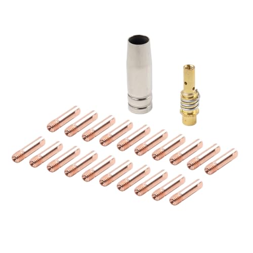 Liru Gas Nozzle Gontact Tips Welding Accessory Kit 20Pcs For MB 15AK Mig Welding 0.030