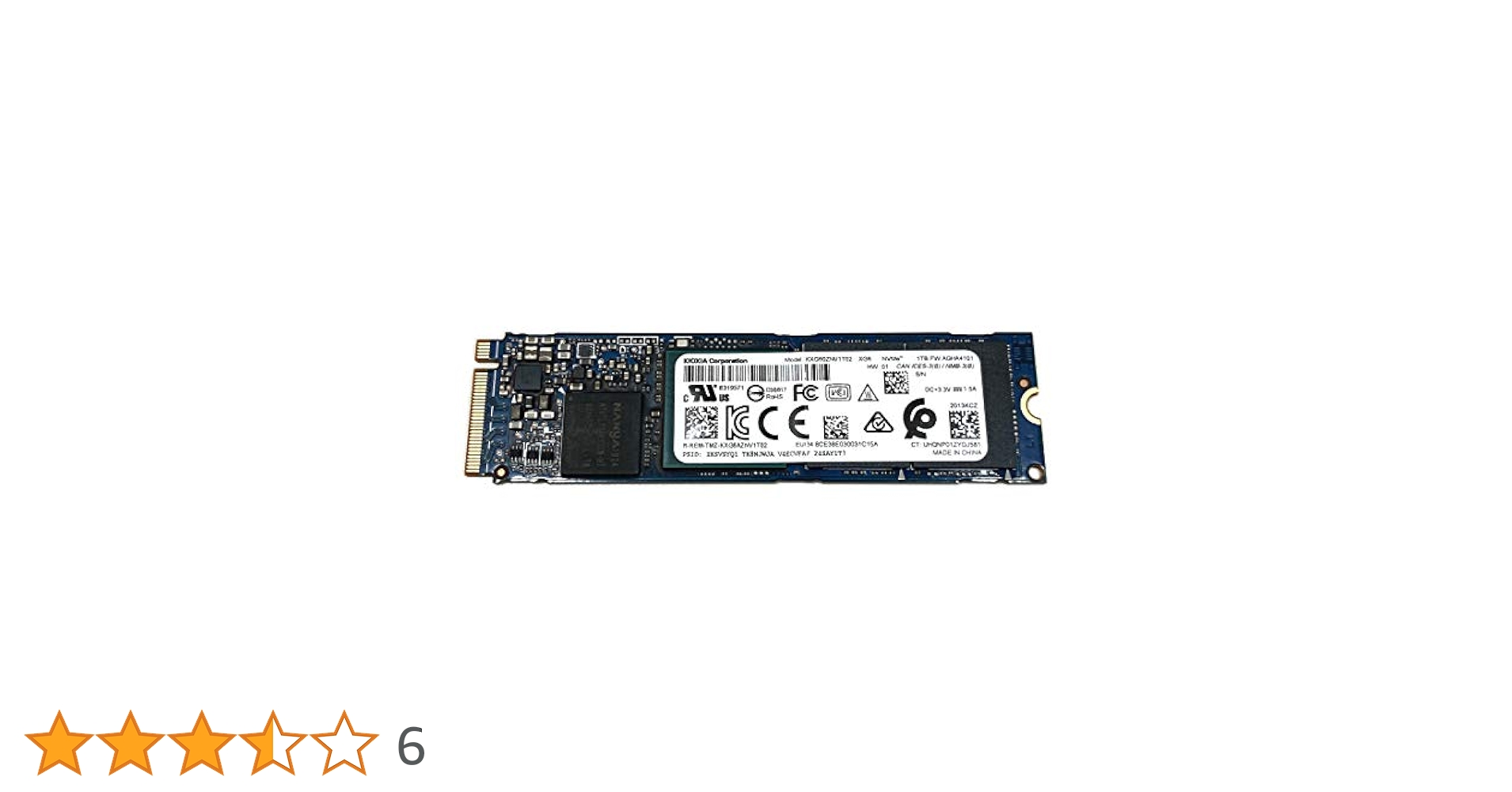 Amazon | Kioxia 1TB SSD XG6 M.2 2280 PCIe Gen3 x4 NVMe
