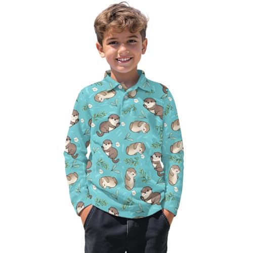 Boys Long Sleeve Shirt Tee Tops for Kids Teen 3-16 Years Old