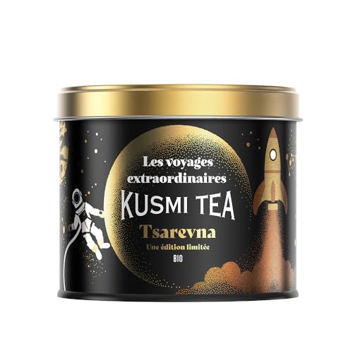 Kusmi Tea - Té Negro Orgánico de Navidad Tsarevna - Notas de Naranja, Vainilla y Especias - Edición Limitada 2025 - Caja metálica 120g - Unas 50 tazas Kusmi Tea - Té Negro Orgánico de Navidad Tsarevna - Notas de Naranja, Vainilla y Especias - Edición Limitada 2025 - Caja metálica 120g - Unas 50 tazas