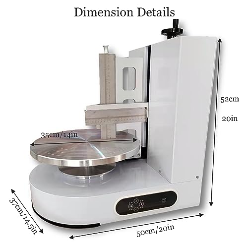 Máquina eléctrica para glaseado de Pasteles, esparcidora de Crema - Máquina automática para Cubrir y Alisar Pasteles de cumpleaños, para una fácil aplicación de Crema y decoración de pastele