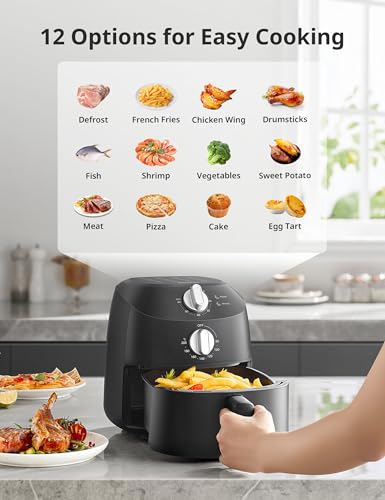 COMFEE' CAF201B 2.1qt Compact Air Fryer — view 9