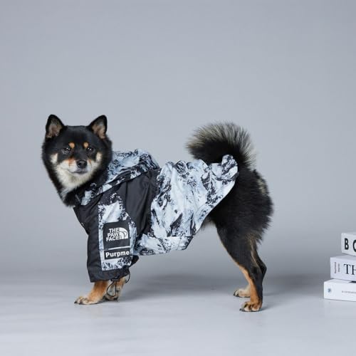 DogHartt Capa de chuva para cães, impermeável e à prova de vitórias, cordão ajustável, roupas para c