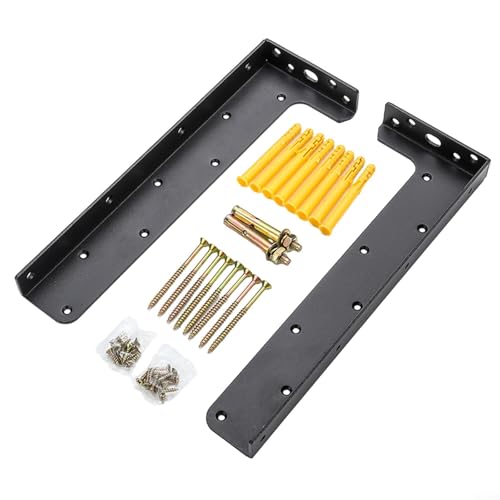 Soporte triangular resistente de acero de 3,5 mm de grosor, soporte de pared flotante invisible con esquinas redondeadas para armarios, cajones, aparadores, escritorios, soportes de TV (220 mm)