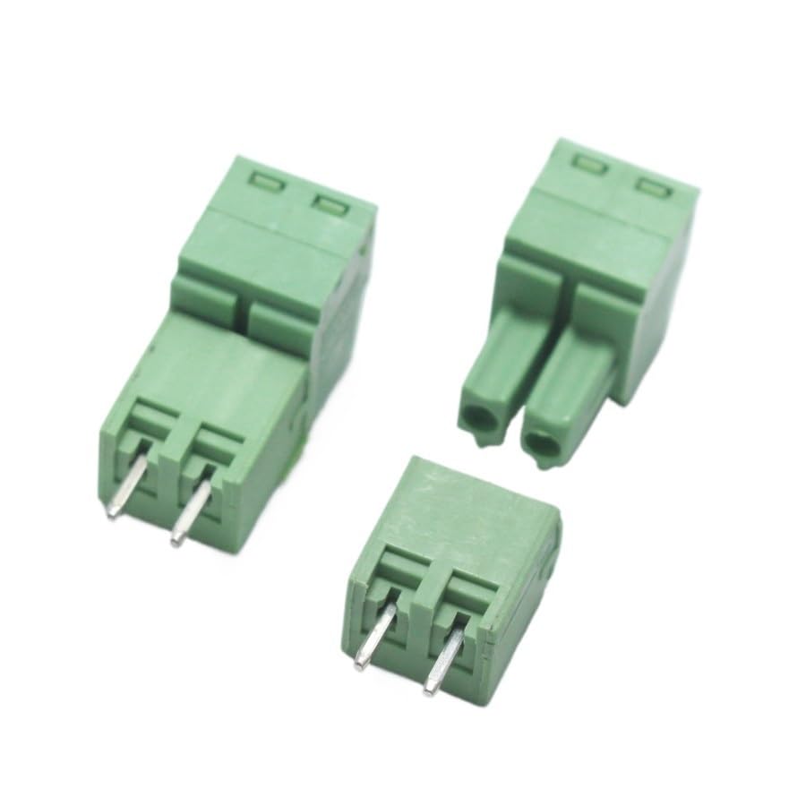 Bornier enfichables 2 broches pour circuit imprimé PCB avec connecteur mâle femelle 10A x5