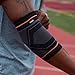 Shock Doctor Compression Knit Elbow Sleeve with Gel Support, Black/Grey, Adult-Small