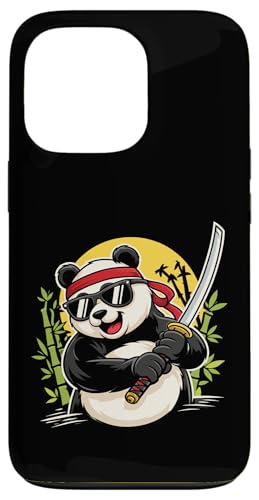 Samurai Panda With Katana Sunglasses Funny �X�}�z�P�[�X iPhone 13 Pro �p