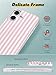 Compatible with iPhone 16 Case, with Aesthetics Striped Design Case for Women Girl, Cute Fashion Simple Soft TPU Slim Protection Phone Case for iPhone 16 6.1'' - Light Pink & White