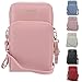 Produktbild MNEUSHOP Handy Umhängetasche Damen Leder Handytasche zum Umhängen Kleine Handy Geldbörse Crossbody Tasche Frauen Brieftasche Tasche mit Kartenfächer Verstellbar Schultergurt Pink