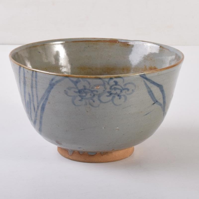 茶道具　華中亭道八製　染付　花草漢詩文　菓子器　鉢　共箱　C　7100 茶道具 華中亭道八製 染付 花草漢詩文 菓子器 鉢 共箱
