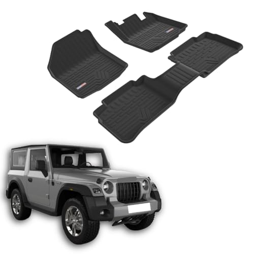 Image of Premium Thar 2025 (Automatic) Car Mats | Durable Anti-Slip 3D Car Floor Mats | Waterproof, Dustproof & Easy to Clean TPE Car Foot Mats | All Weather Car Floor Mat | Custom Fit Car Accessories