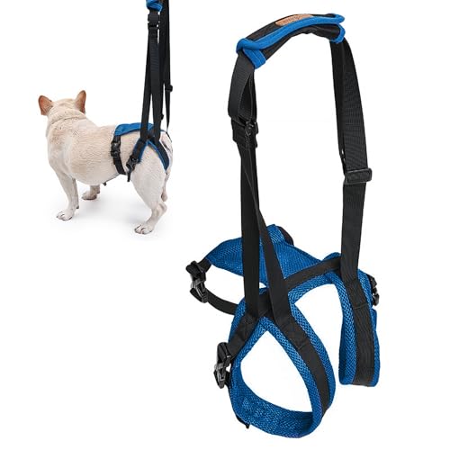 MIGHTYDUTY Harnais de levage pour chien pour patte arrière, sangle de soutien réglable et respirante avec poignée de levage pour chiens âgés, handicapés,...