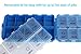 3Stones Large Daily Pill Box Organizer, 7 Day Pill Case, AM PM 2 Times a Day Pill Dispenser, Weekly Pill Organizer for Medications, Vitamins and Supplements, 20 Compartments with Secure Closure