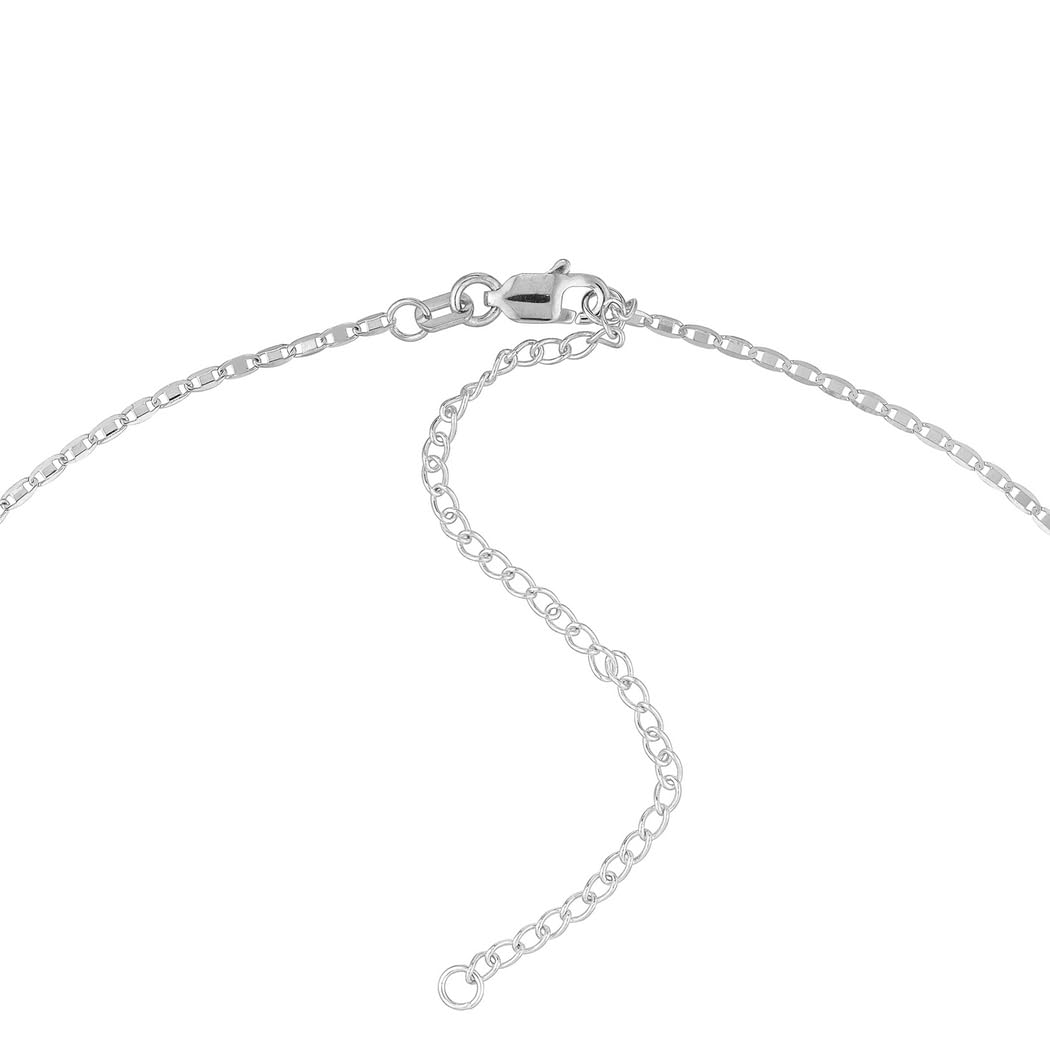 Choker-Schmuck für Damen, 14 Karat Weißgold, 1,25 mm, verstellbar, 41 cm, One Size, Gold Metall Weißes Gold, Kein Edelstein