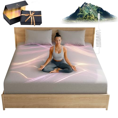 Aura Luxury Grounding Sheets King Size, 12% Silver, Gray