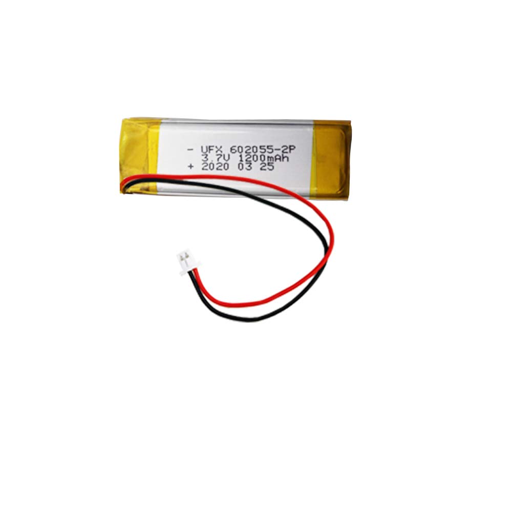 602055-2P 3.7v 1200mAh Polymer Lithium Battery Alarm, Remote Control car, etc.