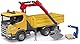 bruder 03551 - Scania Super 560R Baustellen LKW mit Kran & 2 Paletten - 1:16 Fahrzeuge, Baufahrzeug, Kranwagen, Lastwagen, Spielzeug ab 4 Jahre