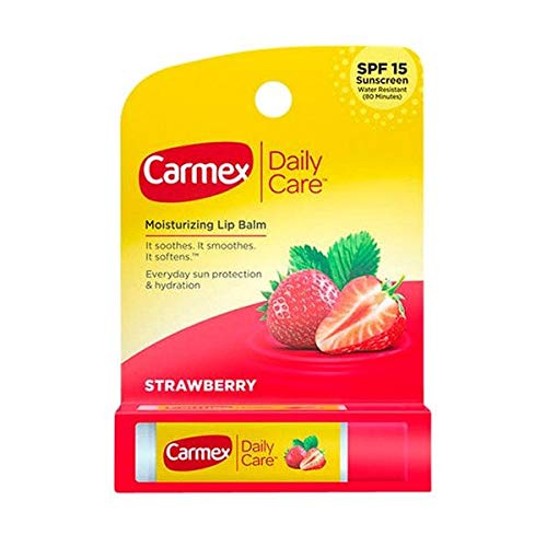 Carmex Daily Care Strawberry Stick with SPF 15 - Case of 144 - 12 Display of 12