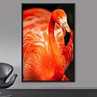 Framed Canvas Wall Art Single Bird Birds Expressive Farmhouse/Country Multicolor Photography Portrait Single - 16x24 inches