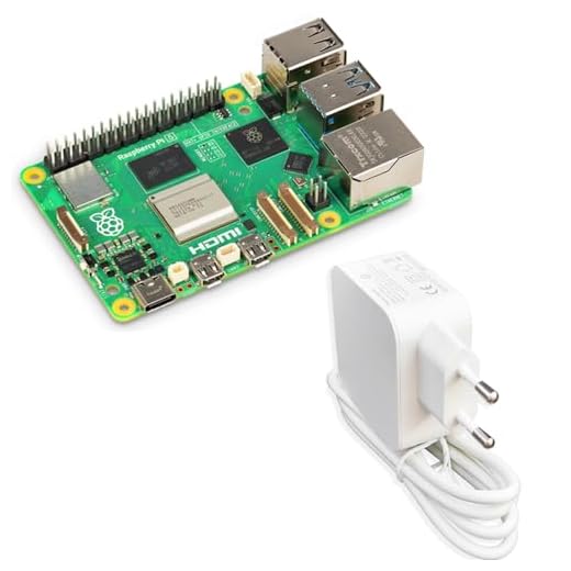 Raspberry Pi 5 4 GB Starter Kit/USB-C alimentatore di rete/bianco