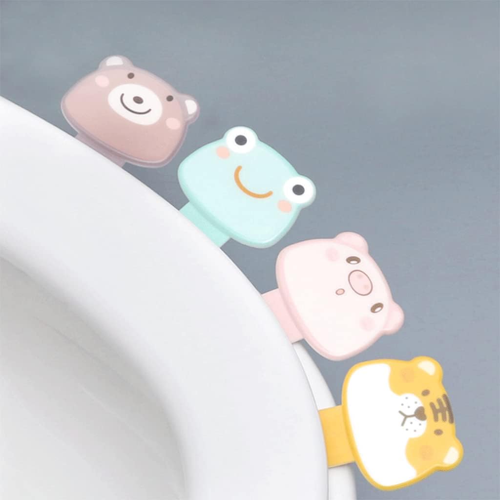 Habiba Toilet Lid Handle 6/12 Pcs Toilet Cover/seat Lifter，Self-Adhesive Cute Portable Toilet Seat Handle Avoid Touching Sanitary Tightly Fixed Safer