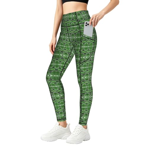 Leggings de serpiente verde para entrenar con total estilo y comodidad