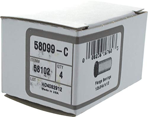 The Hillman Group 58102 Flange Bearing, Bronze 1/2 X 3/4 X 1 X 1/2-Inch, 4-Pack #TOP1