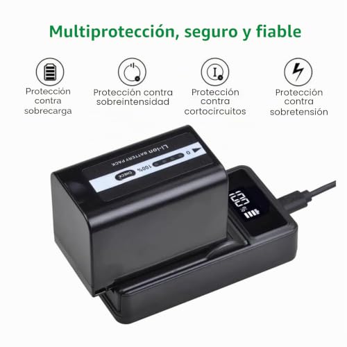 Cargador VW-VBD58 de 5600 mAh para Panasonic HC-X1 HC-X1500 HC-X2000 AG-CX10 AG-CX350 2