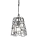Lattice 1 Light Raw Steel Mini Chandelier