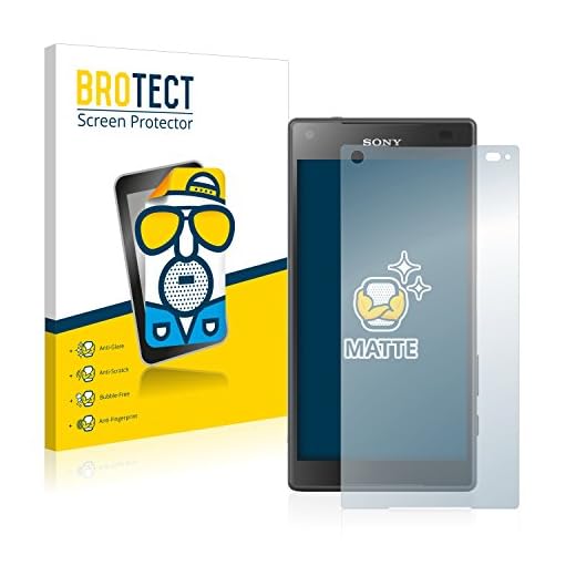 BROTECT Entspiegelungs-Schutzfolie für Sony Xperia Z5 Compact (2 Stück) Matte Displayschutz-Folie, Anti-Reflex, Anti-Fingerprint