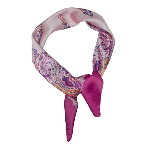 Mulberry Silk Feeling Head Scarf for Women Square Neck Satin Bandana for Bag Hair Scarves Gift 27.5"3