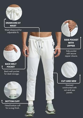 Image of Men Stretchable Cut & Sew Breathable Joggers with Multi Secure Zipper Pocket| Moisture Wicking Light Weight Track Pant| Men Joggers|Casual Track Pants