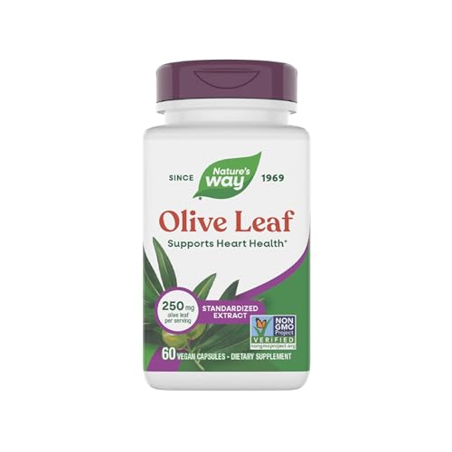 Nature's Way Olive Leaf Standardized Extract Supplement, Supports Heart Health*,