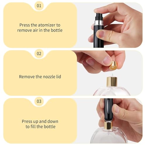 Image of SPAREQUE Refillable Perfume Atomizer Bottle, Portable Travel Perfum Mini Spray Bottles, Cologne Dispenser Perfum Bottles, Portable Empty Perfum Spray Bottle for Travel (PACK OF 1)