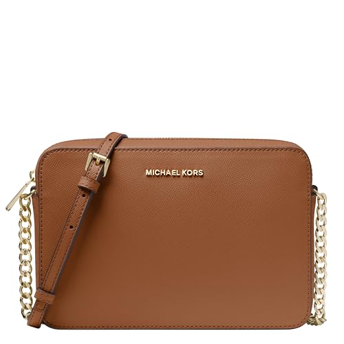 Michael Kors Grand sac à bandoulière East West Jet Set, marron, Large
