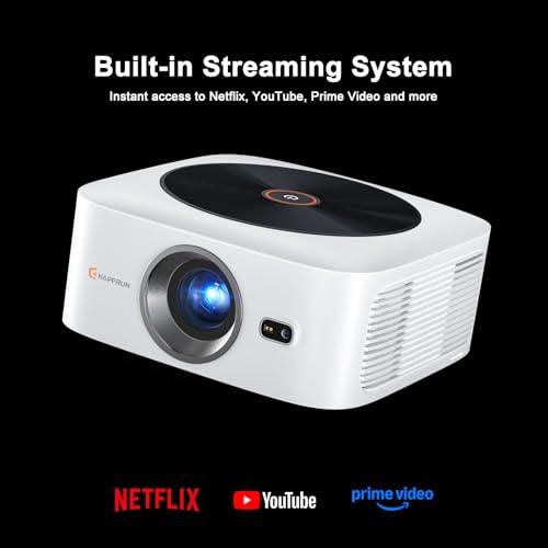 Smart 4K Decoding Projector Compatible with Netflix, 1500 ANSI Projector with WiFi and Bluetooth, Outdoor Movie Projector, Auto Focus, Dolby Sound, Built-in Apps,Portable Home Theater for Phone/PC/PS5 - Image 3
