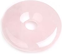 Vista 101 de GEM-Inside Rock Quartz Gemstone Loose Beads Genuine Natural Doubt Pink Ring Crystal Energy Stone Power para aretes colgantes, fabricación de joyas