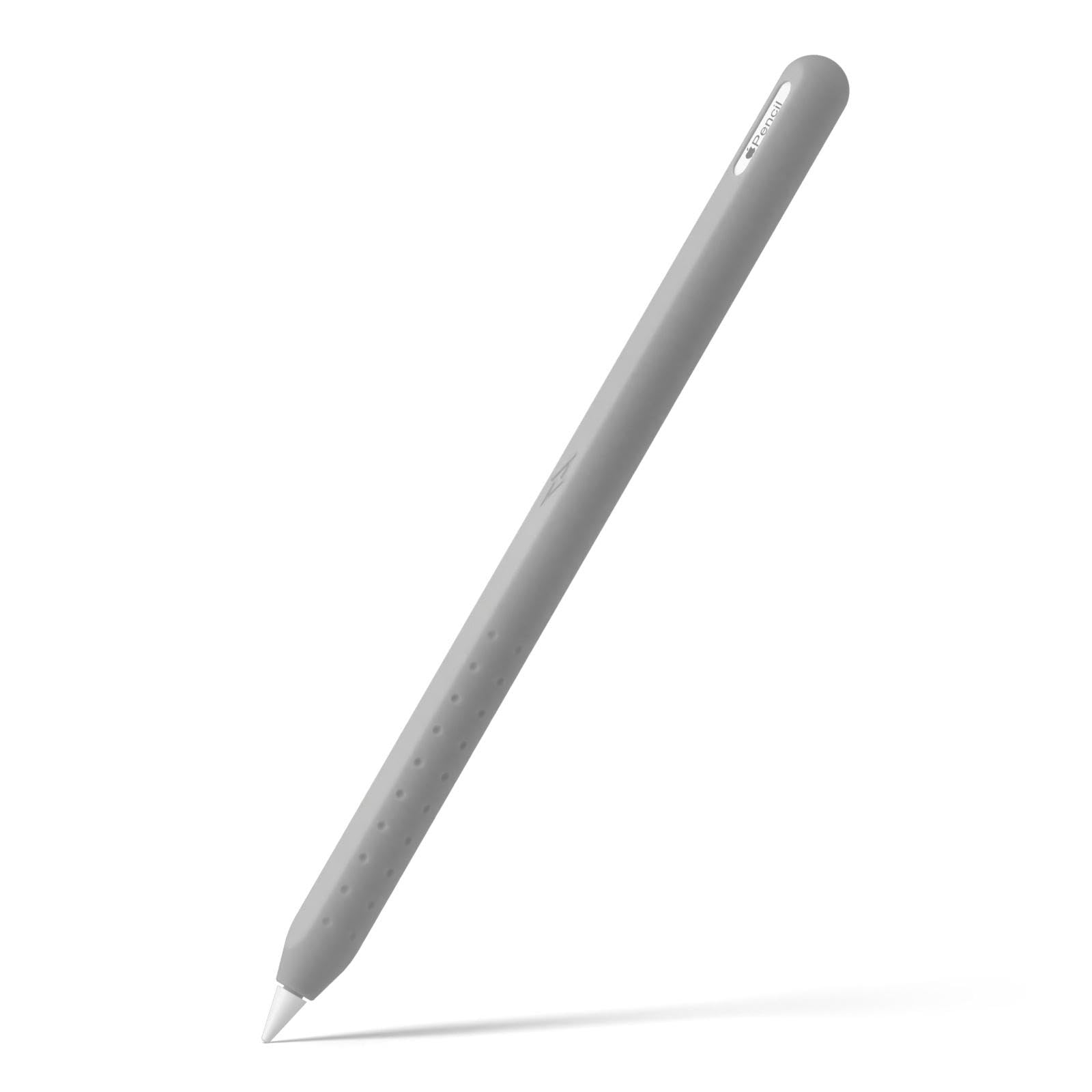 Oboe Silicone Cover Pencil Case Dotted Design Sleeve Compatible with Apple Pencil 2nd Gen/Apple Pencil Pro for iPad Pro 11/12.9 inch Skin (B-Grey) [Stylus Pencil is NOT Included]-image-37