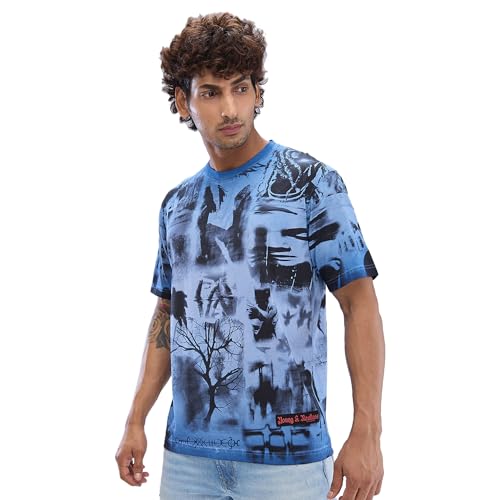 Image of Spykar Men's Slim Fit Henley Neck Full Sleeve Solid Casual T-Shirt