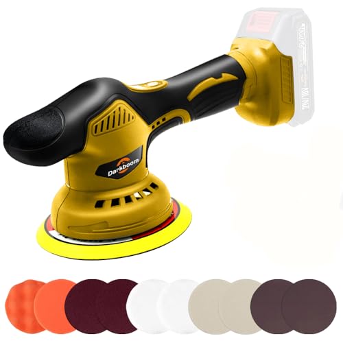 Darkboom Cordless Buffer Polisher 6 inch with 8 discs for polishing, fits...