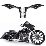 DREAMIZER Bright Black Motorcycle Universal Blade Rear View Side Mirrors Compatible for Harley Street Bike Scooter Chopper Cruiser Sportster Dyna Softail Dirt Bike