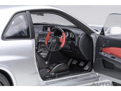 Autoart Modelo a Escala 1:18 Nissan GT-R Z-Tune RHD Plata Metálico AA77461 miniatura 3